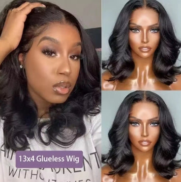 Bob Wig 13x4 Body Wave Glueless Wig Human Hair Brazilian Ready To Wear 7x5 Lace Frontal Wig Pre Cut No Glue For Women Preplucked