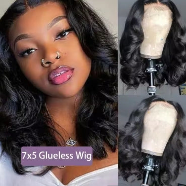 Bob Wig 13x4 Body Wave Glueless Wig Human Hair Brazilian Ready To Wear 7x5 Lace Frontal Wig Pre Cut No Glue For Women Preplucked
