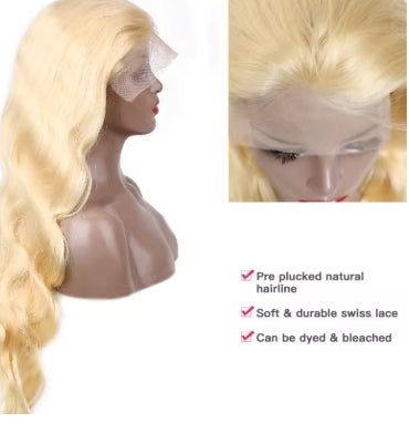 360 Lace Frontal Wig 613 Blonde 13x4 13x6 Body Wave Lace Front Wig Preplucked Brazilian Lace Front Human Hair Wigs 30 32 46 Inch