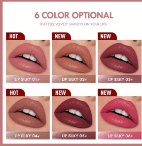 Matte waterproof lipstick, long-lasting non-stick cup, lip tint, nude cosmetic lipstick, makeup