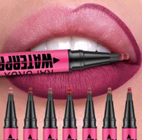 12-color matte liquid lip liner pencil, waterproof, natural lip tint, lip contour, contour makeup, 1 pc.