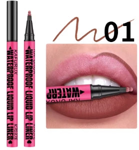 12-color matte liquid lip liner pencil, waterproof, natural lip tint, lip contour, contour makeup, 1 pc.