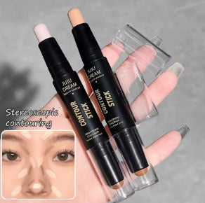 Double-ended contour bar, facial foundation, concealer, durable dark circles, contour concealer, makeup