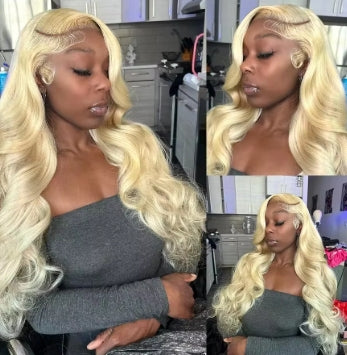 Wiggogo Body Wave 613 Hd Lace Frontal Wig 13X6 13X4 30 38 Inches Blonde Transparent Lace Front 100% Human Hair Wigs For Women