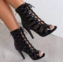 Women High Quality Heels Peep Toe Boot Stilettos Jazz Dance Woman Shoes Ballroom Suede Sole Customizable Outdoor Sexy
