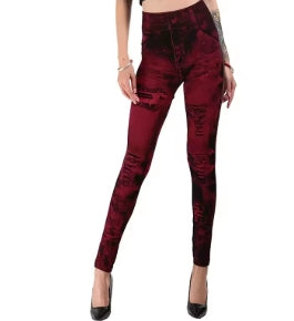 Women's imitation stretch leggings, fashionable sexy tight tights with enhancement for gym, simple high waist casual leggings, streetwear