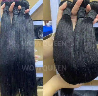 Straight Human Hair Bundles with Closure 2x6 4x4 Raw Brazilian Hair Extensions Weave 3 4 Bundles with 13x4 Transparent Frontal