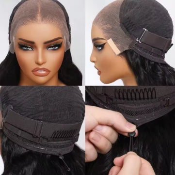 UNICE Hair Yaki Loose Wave Bob Wig With Baby Hair Drawstring 13x4 Human Hair Lace Frontal Wig Pre Cut Pre Bleached Glueless Wig