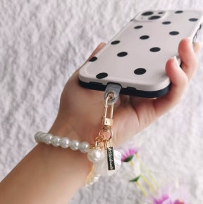 ZAKOL Cute Pearl Keychain for Women Girls Shiny Pearl Shell Phone Bag Backpack Charm Car Accessory Keychain Pendant