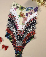 7pcs - Women's Panties with Floral, Star & Heart Prints and Butterfly Patterns Autumn/Winter Vintage Print Sexy Seamless Smooth Breathable Comfortable Underwear