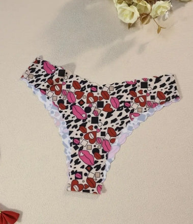 7pcs - Women's Panties with Floral, Star & Heart Prints and Butterfly Patterns Autumn/Winter Vintage Print Sexy Seamless Smooth Breathable Comfortable Underwear