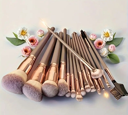 15pcs Valentine's Day Gift Set - Complete Makeup Brush Set - High-quality Synthetic Eyeshadow Powder Foundation Face Blending Blush Brush