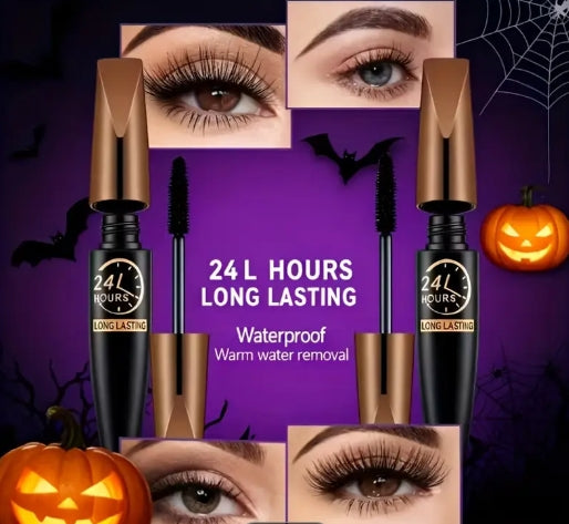 2pcs Waterproof Fiber Mascara, Curl Thickening Effect, Long-Lasting Black Formula | Waterproof, stain-resistant,