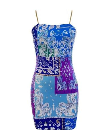 Women's Sexy Off-Shoulder Sleeveless Bodycon Dress - Floral Print Summer Dress with Adjustable Straps