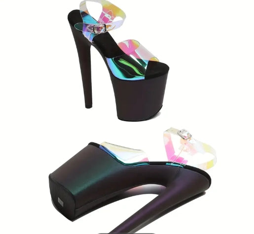 EXOHEELS Women'S 8 Inch Exotic High Heel Sandal Platform Stiletto Pole Dance Shoes