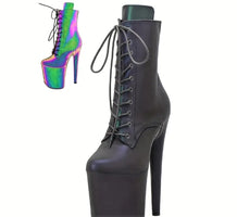 POXOHEELS Women'S 8 Inch Pole Dance Ankle Boots Shoes 20cm Platform Stiletto Exotic Heel