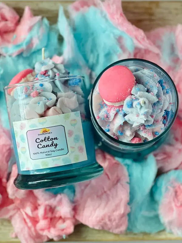 Cotton Candy Dessert Candle, Candy Candle, Food Candle