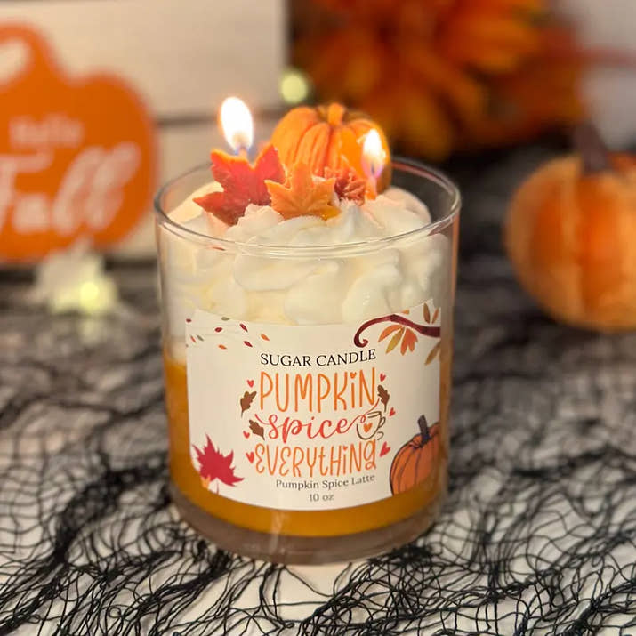shipping on this order Pumpkin Spice Latte Candle – Fall Soy Candle