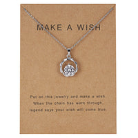 Dolphin Natural Stone Paper Card Necklace
