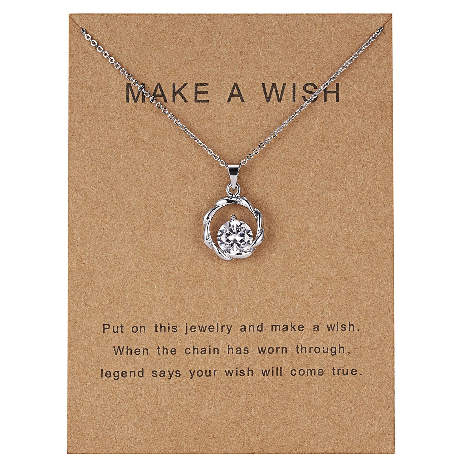 Dolphin Natural Stone Paper Card Necklace