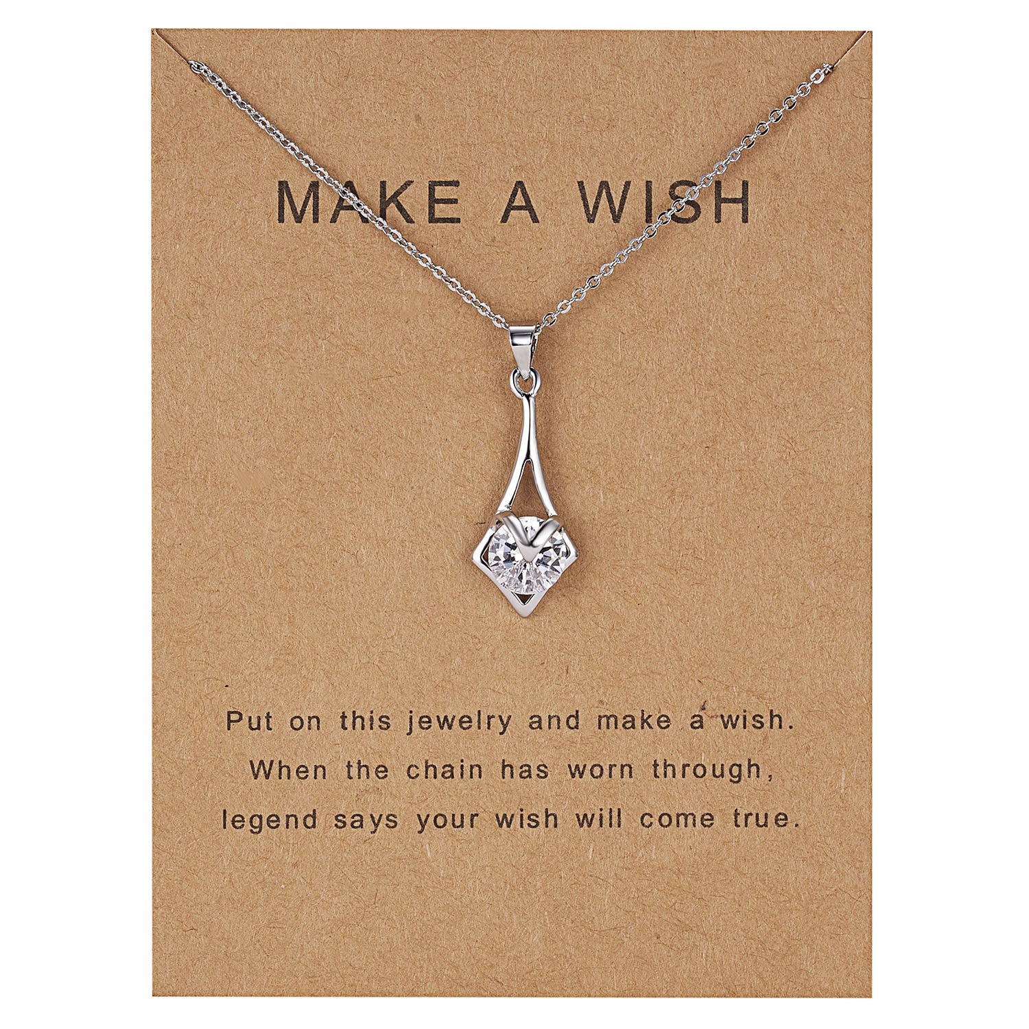 Dolphin Natural Stone Paper Card Necklace