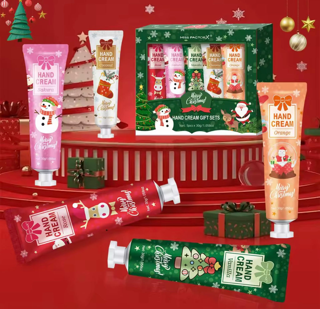 Christmas gift 5/box hand  Limited Edition cream set, cream texture, hand cream travel pack, durable moisturizer-30g/piece