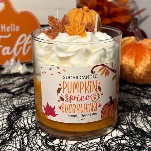 shipping on this order Pumpkin Spice Latte Candle – Fall Soy Candle