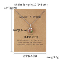 Dolphin Natural Stone Paper Card Necklace