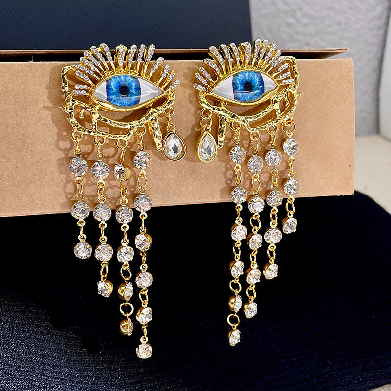 Evil eye earrings