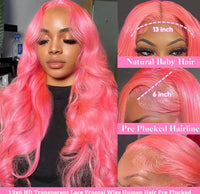 99J Colored Lace Frontal Human Hair Wigs Straight Burgundy 13x4 Transparent Full Lace Frontal Wig