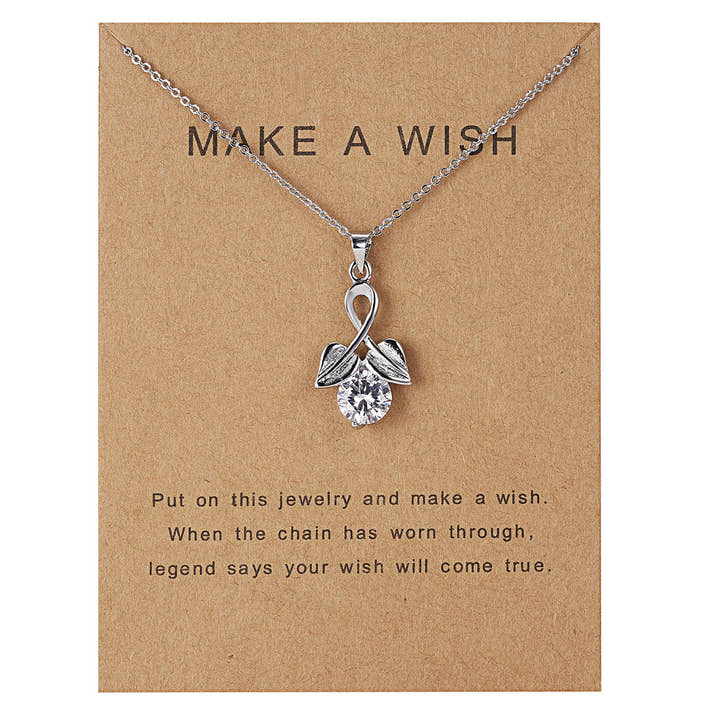 Dolphin Natural Stone Paper Card Necklace