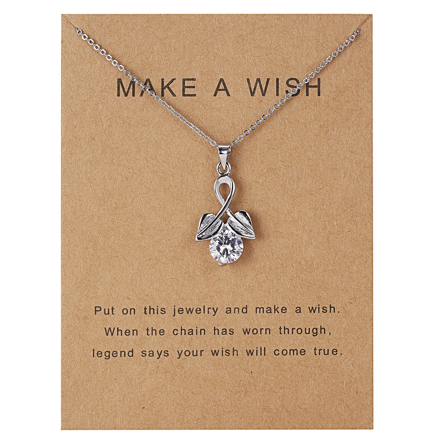 Dolphin Natural Stone Paper Card Necklace