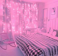 LED Curtain Lights USB Powered with Remote Control White Christmas Decorations for Home Festive Lighting