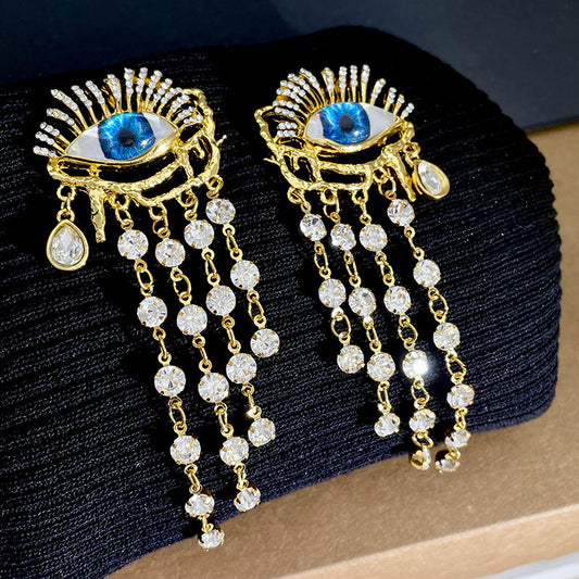 Evil eye earrings