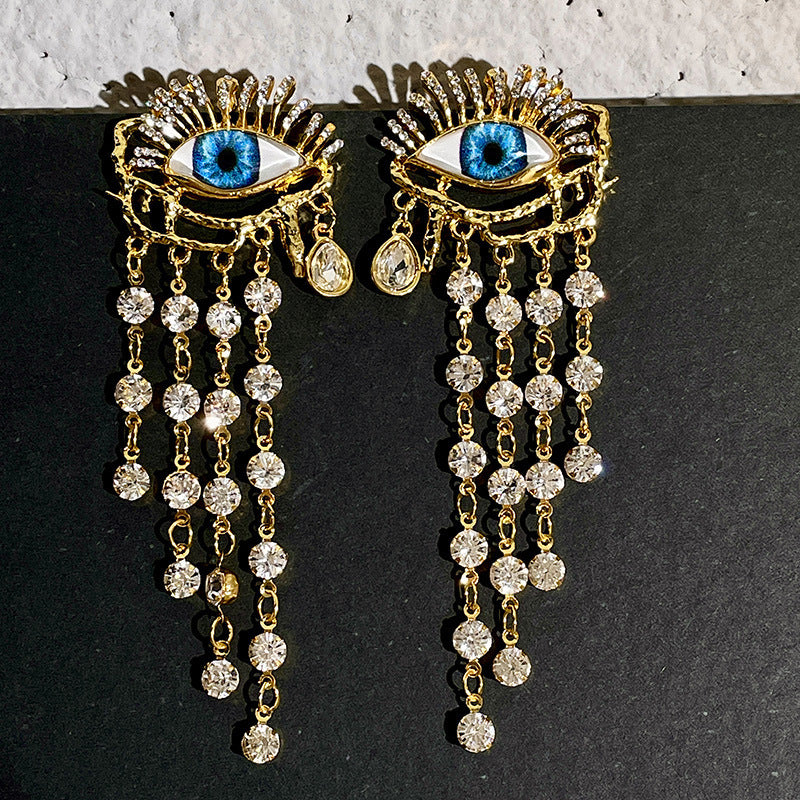 Evil eye earrings