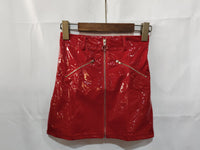 Bright PVC Patent Leather Hip Skirt