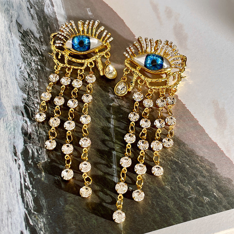 Evil eye earrings