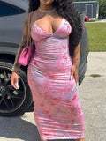Pink Paisley Halter Midi