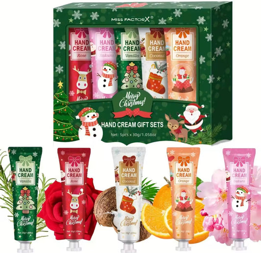 Christmas gift 5/box hand  Limited Edition cream set, cream texture, hand cream travel pack, durable moisturizer-30g/piece