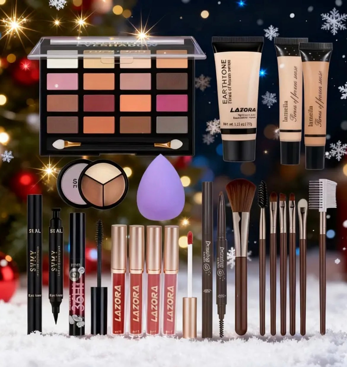 Eyeshadow Palette Sets, Women'S Makeup Sets, Must-have Travel Sets, Professional Makeup Sets, Makeup Including Eyeshadow, Lipstick, Eyebrow Pencil, Eyeliner, Brush Sets. Ideal Gifts For Birthdays And Christmas As Well As For Winter Makeup.