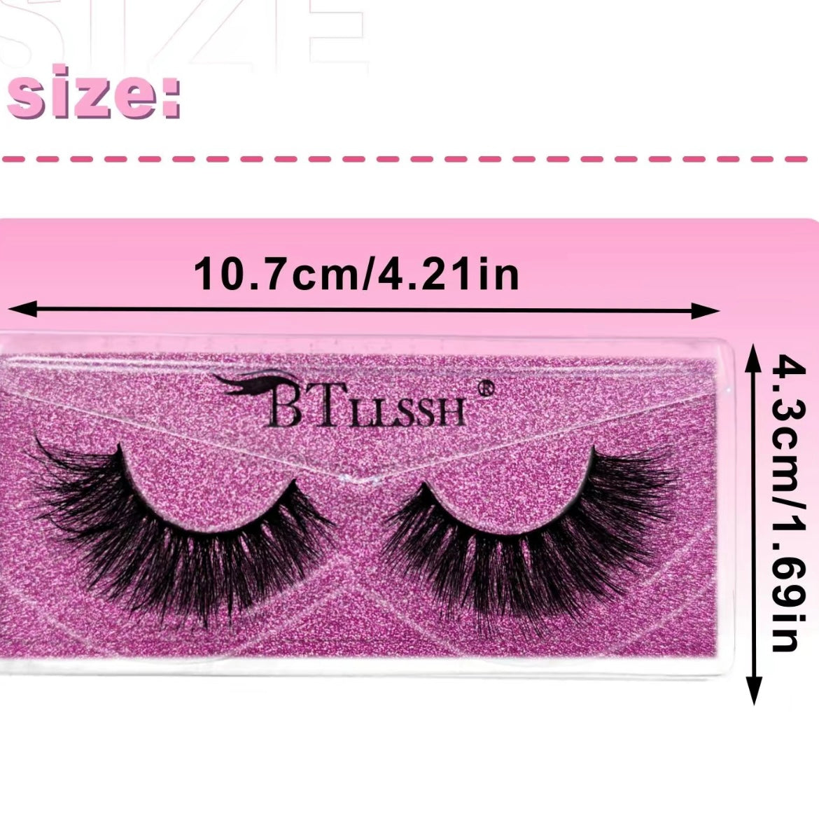 17/18mm Volumized False Eyelashes, 54 Pairs Natural Look