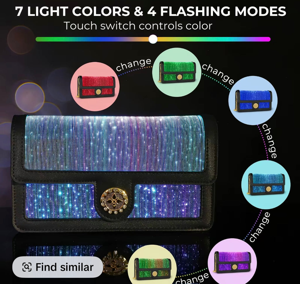 LUMISONATA Light Up Rave Bag with Seven