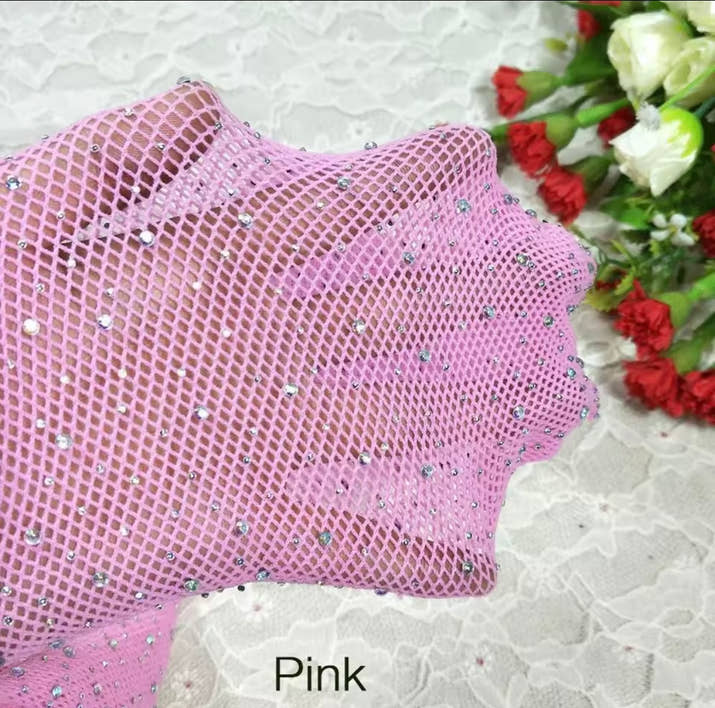 Trendy Shiny Fishnet Tights Small Mesh Glitter Pantyhose Thin drilled Stockings Women Girl
