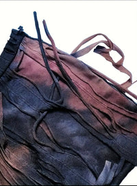 [High-Waisted Tie-Dye Pants] Ultra-Long High-Waisted Stretchy Semi-Sheer Tie-Dye Tassel Flared Pants | Women's Winter Pants with Elastic Waistband