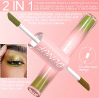 Dual-Ended Liquid Eyeshadow - Long-Lasting, Shimmer Finishes In Red, Blue, Purple, Bronze - Ideal