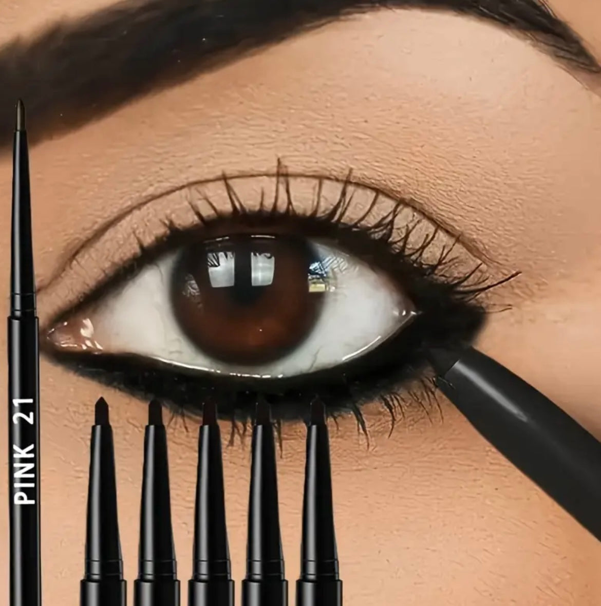 5-Pack Waterproof & Sweat-Proof Black Eyeliner Pencil - Long-Lasting, Smudge-Proof for Bold Eye Makeup, Easy Glide Formula for Perfect Wings - Black, Waterproof Eyeliner, Winged Eyeliner, Sleek Design, makeup