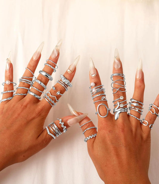 CHICUTIE Gold Knuckle Rings Set For Women Stackable Joint Finger Midi Rings Dainty Cubic Crystal Zirconia Hollow Twist Cute