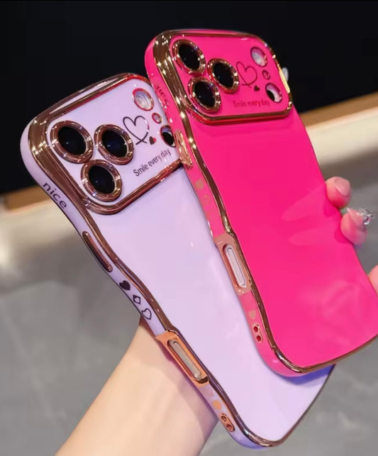Side Love Electroplating Case For iPhone 17 Pro Max 17 Air 16 15 14 Plus 13 12 11 Pro Max 17Pro Max Cover L