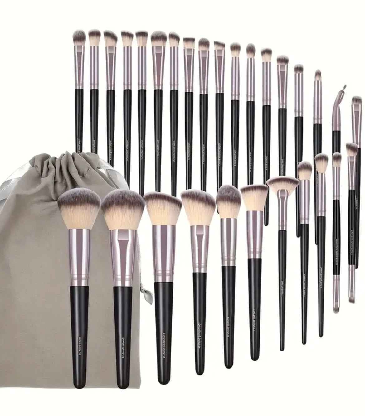 PYSEAN 30pcs Pro Makeup Brush Set Blush Foundation Eyeshadow Brow Lip Contour Detail Brushes Great for Beginners And Pros Ideal Girls Gift Travel Friendly Hypoallergenic Nylon Bristles for Easy Blending Includes Storage Pouch