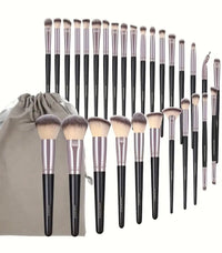 PYSEAN 30pcs Pro Makeup Brush Set Blush Foundation Eyeshadow Brow Lip Contour Detail Brushes Great for Beginners And Pros Ideal Girls Gift Travel Friendly Hypoallergenic Nylon Bristles for Easy Blending Includes Storage Pouch